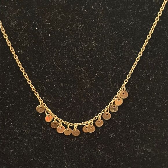 Elegant Gold Necklace with mini circle Charms - Picture 1 of 5